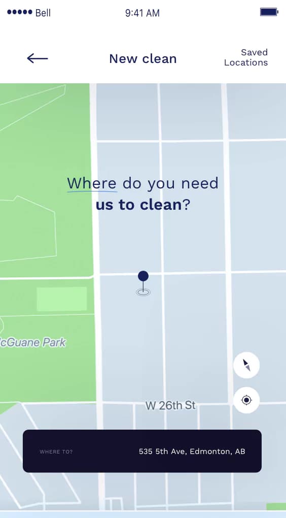 Real-time cleaner location tracking on Google Maps