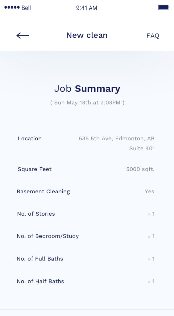 Scheduling and recurring booking options for cleaning services