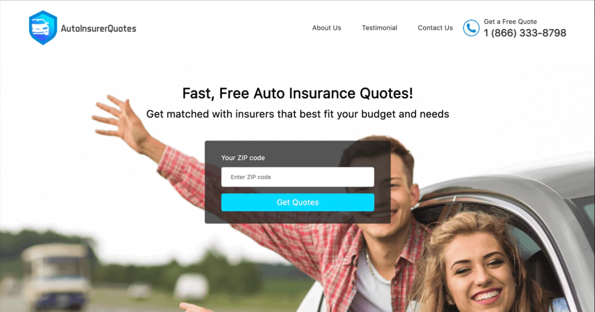 Auto Insurer Website - product overview