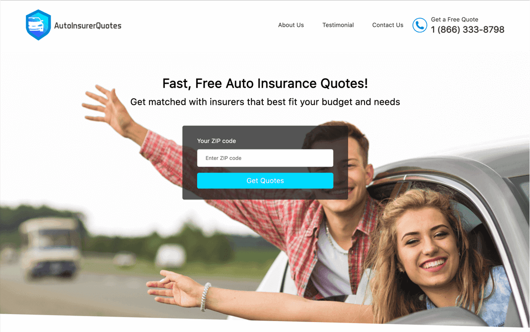 Auto Insurer Website - screen 2