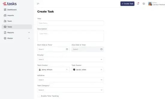 eTasks - screen 2
