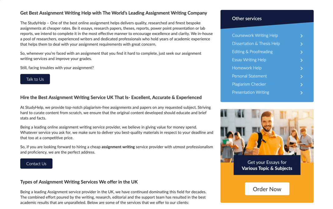 The StudyHelp - screen 2